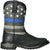 Rocky Kids Black Leather Blue Line Western Cowboy Boots