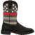 Rocky Mens Black Leather Red Line Western Cowboy Boots