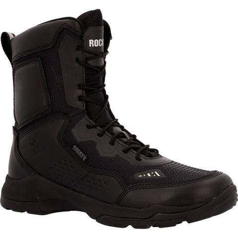 Rocky Mens Black Leather 8in Tac One 1st Med Work Boots