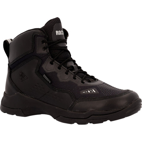 Rocky Mens Black Leather 6in Tac One 1st Med Work Boots
