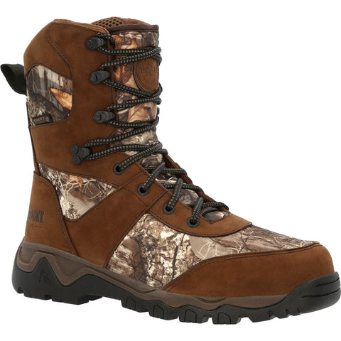 Rocky Mens Realtree Edge Leather 800G Red Mountain Hunting Boots