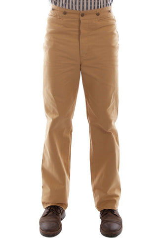 Scully Mens Tan 100% Cotton Vintage Canvas Pants