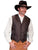 Scully Rangewear Mens Brown Polyester Paisley Old West Vest XL
