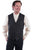 Scully Mens Black Polyester Paisley Vest XL