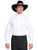 Scully Rangewear Mens White 100% Cotton L/S Big Banker Western Shirt