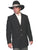Scully Rangewear Mens Black Polyester Western Old West Sportcoat 54