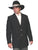 Scully Rangewear Mens Black Polyester Western Old West Sportcoat 52
