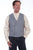 Scully Mens Grey Polyester Mini Herringbone Vest