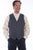 Scully Mens Charcoal Poly/Rayon Plaid Point Vest