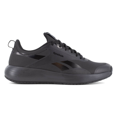Reebok Womens Lite Plus 4 Athletic Soft Toe Black Microfiber Work Shoes