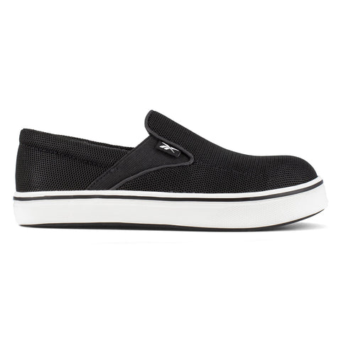 Reebok Womens Comfortie Black/White Mesh Casual Work Shoes 7 M