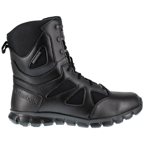 Reebok Womens Black Leather Work Boots Sublite Tactical WP 9 W