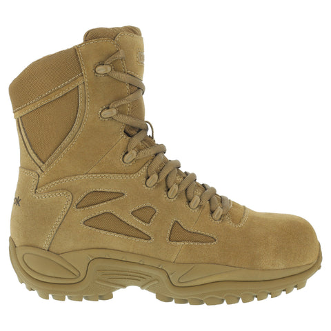 Reebok Mens Coyote Leather Tactical Boots Rapid Response 8in Stealth CT 6 M