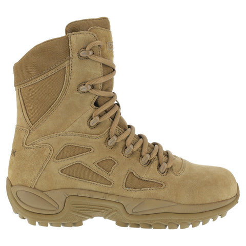 Reebok Womens Coyote Leather Military Boots Stealth 8in Rapid Response 8 M