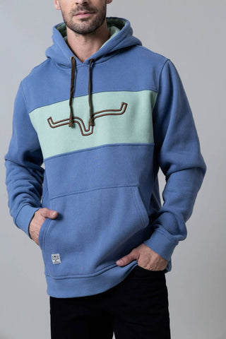 Kimes Ranch Mens Ripon Slate Blue Cotton Blend Hoodie