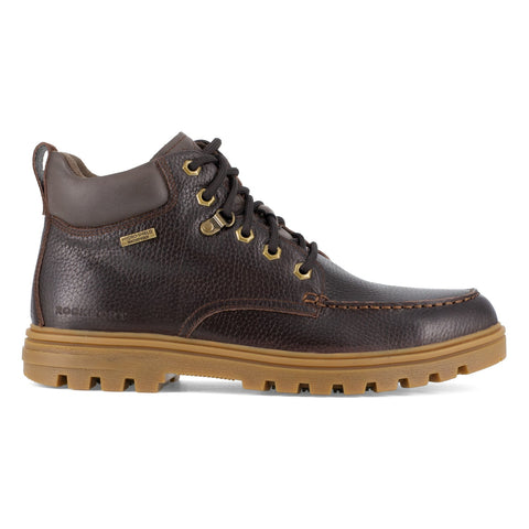 Rockport Mens Brown Leather Work Boots Weather Or Not WP AT 9.5 M
