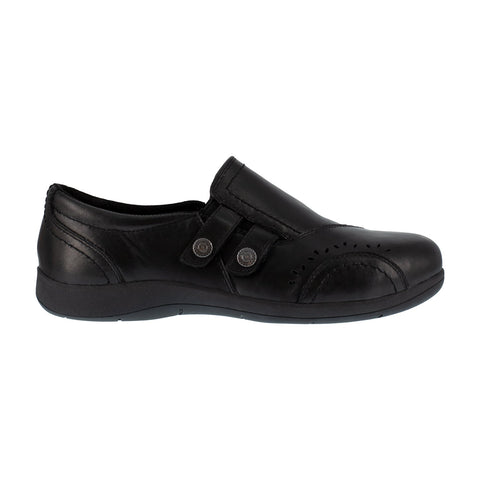 Rockport Womens Black Leather Loafers Daisy Work Slip-On AT 12 M