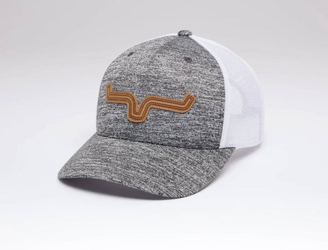 Kimes Ranch Unisex Roped Lp Grey Heather Cotton Twill Trucker Cap