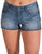 Cowgirl Tuff Womens Conductor Navy Cotton Blend Casual Shorts