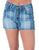 Cowgirl Tuff Womens Highway Light Wash Cotton Blend Casual Shorts