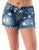 Cowgirl Tuff Womens Hollywood Light Wash Cotton Blend Casual Shorts