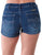 Cowgirl Tuff Womens Right On Medium Wash Cotton Blend Casual Shorts