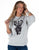 Cowgirl Tuff Womens Bad Ass Ash Poly/Rayon Sweatshirt