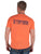 B Tuff Mens Left Chest Logo Orange Cotton Blend S/S T-Shirt