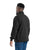 Berne Apparel Mens Heritage Thermal-Lined Black Cotton Blend 1/4 Zip Sweater