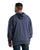 Berne Mens Signature Sleeve Pullover Space Blue Cotton Blend Hoodie