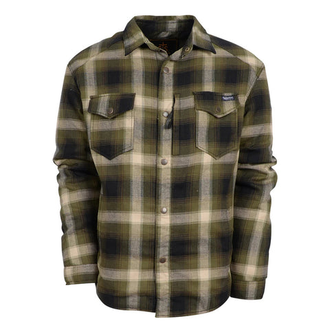 STS Ranchwear Mens The Trapper SJ Green/Navy 100% Cotton L/S Shirt