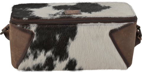 STS Ranchwear Womens Cowhide Maddi CarryAll Distressed Brown Leather Makeup Case