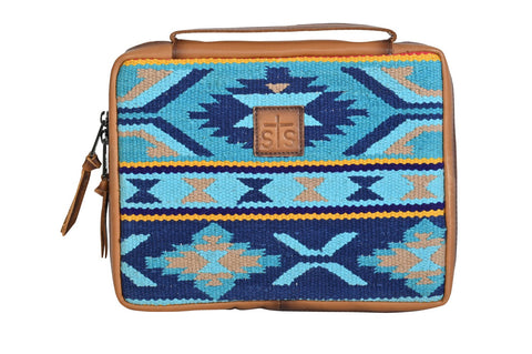 STS Ranchwear Unisex Mojave Sky Multi-Blue Aztec Leather Bible Cover