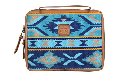 STS Ranchwear Unisex Mojave Sky Multi-Blue Aztec Leather Bible Cover