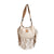 STS Ranchwear Womens Cremello Nellie Fringe White/Tan Leather Handbag Bag OS