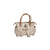 STS Ranchwear Womens Cremello Amelia White/Tan Leather Tote Bag