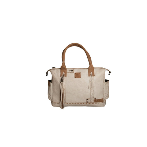 STS Ranchwear Womens Cremello Amelia White/Tan Leather Tote Bag OS