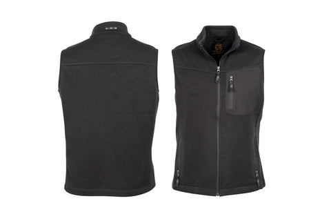 STS Ranchwear Mens Lane Black Polyester Fleece Vest