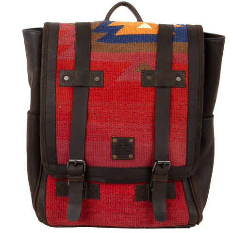STS Ranchwear Womens Crimson Sun Knapsack Multi-Color Leather Backpack