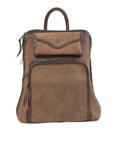 STS Ranchwear Womens Baroness Sunny Distressed Brown Leather Backpack