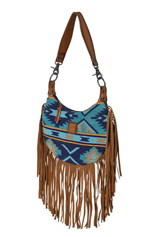 STS Ranchwear Womens Mojave Sky Nellie Fringe Multi-Color Leather Handbag Bag