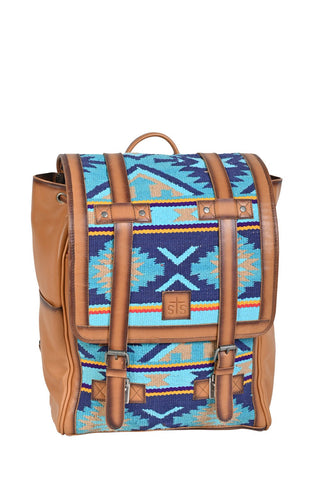 STS Ranchwear Womens Mojave Sky Knapsack Multi-Color Leather Backpack