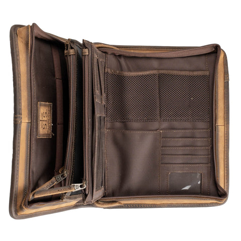 STS Ranchwear Mens Foreman Truck Veg-Tan Leather Zip Organizer