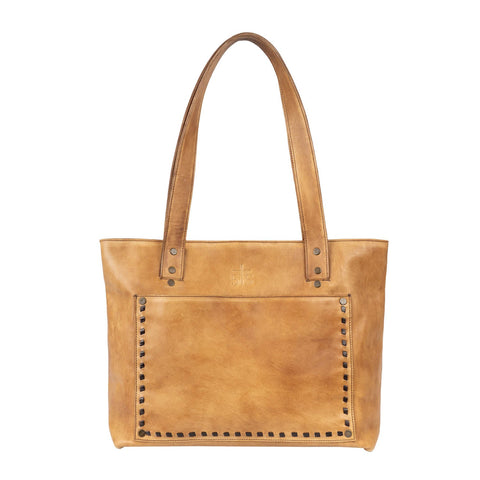 STS Ranchwear Womens Bandera Simple Caramel Leather Tote Bag