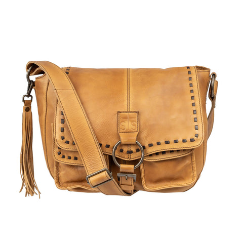 STS Ranchwear Womens Bandera Hobo Caramel Leather Saddle Bag
