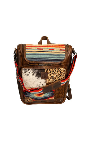 STS Ranchwear Womens Chaynee Mountain Laini Multi-Color Leather Leather Backpack