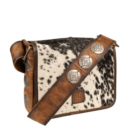 STS Ranchwear Womens Vaquero Della Cowhide/Tan Leather Crossbody Bag OS