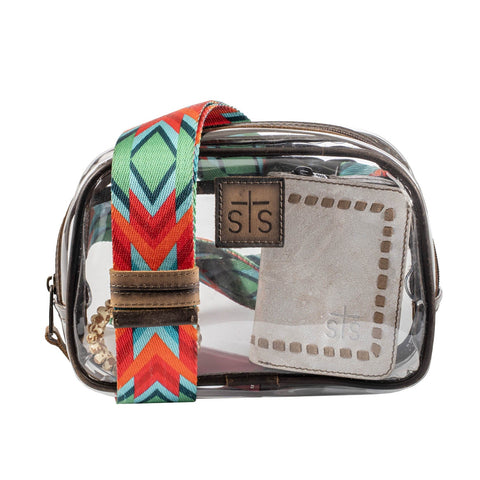 STS Ranchwear Womens Stadium Rules Kait Clear Plastic Sling Bag