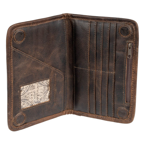 STS Ranchwear Womens Guadalupe Serape Magnet Multi Leather Checkbook Wallet