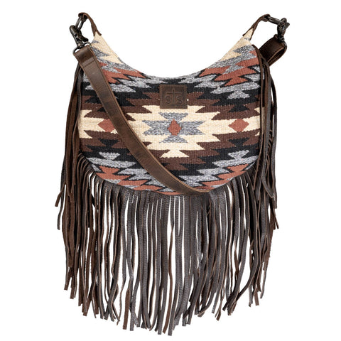 STS Ranchwear Womens Guadalupe Serape Nellie Multi-Color Leather Crossbody Bag
